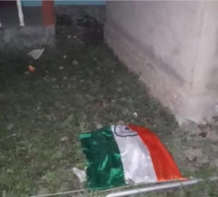 In Nagaon national flag spoiling occurs;locals express dislike