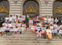 To stop illegal arms from Mynmar Meiteis in America holds protest