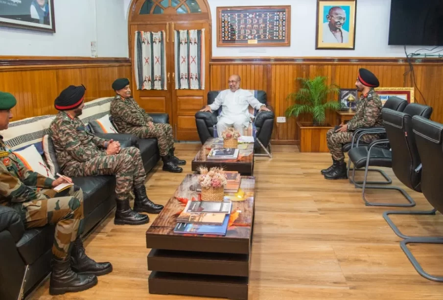 Lt Gen RP Kalita eastern command chief meets CM Biren Singh