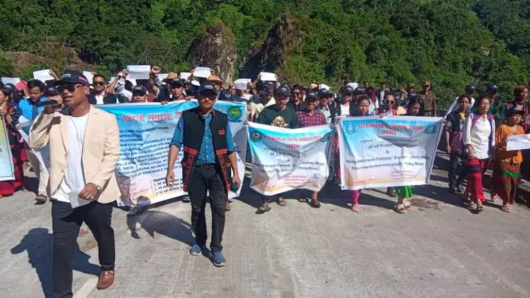 On Siang river Arunachal groups protest against mega Dam