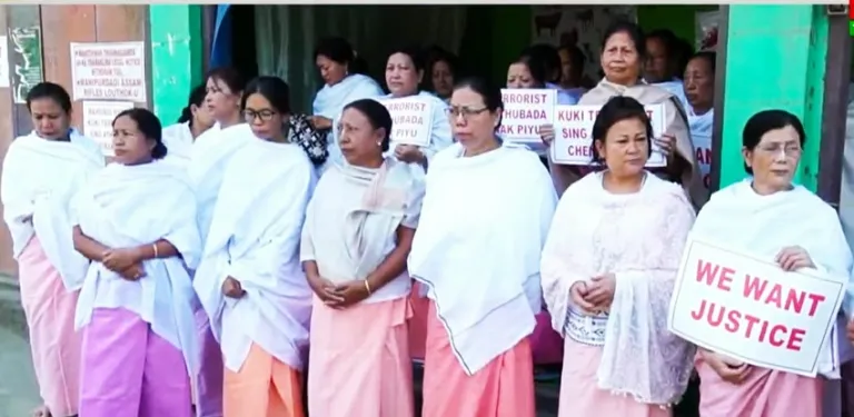 Meitei community in Imphal protested, seeks justice for killed SDPO