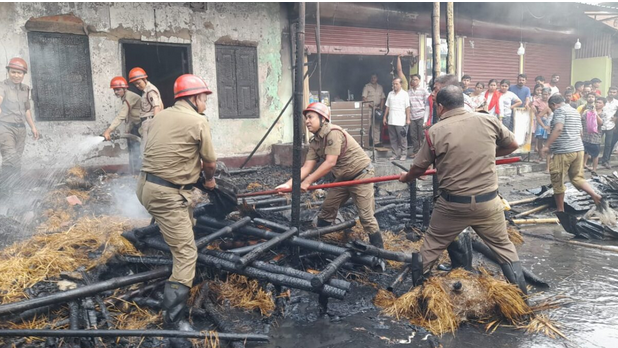 Diwali firecrackers turned into dangerous fire, property destructed