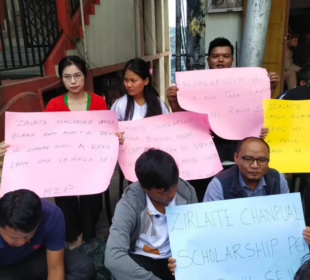 Students scholarship issuance row, MZP stages protest in Aizawl