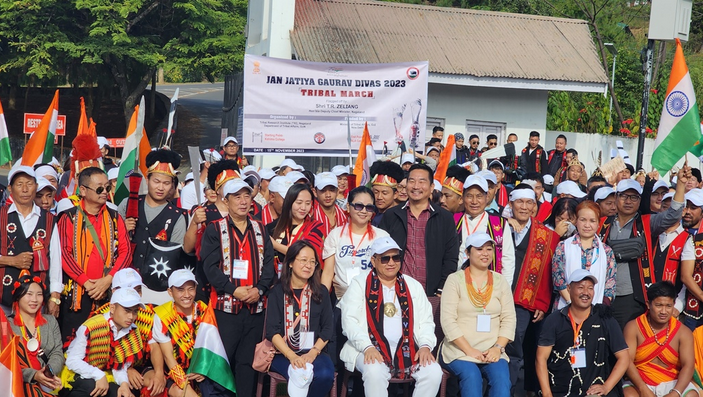 Tribal march flagged off by Deputy CM TR Zeliang in Kohima
