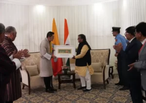 Jigme Khesar King of Bhutan start off his 3-day visit to Assam